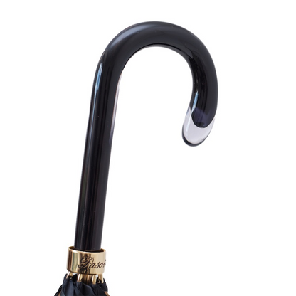 Brown Zebra Print Umbrella – Manual Opening, Handmade in Italy