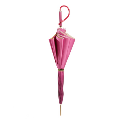 Exclusive Fuchsia Dahlia Double Cloth Manual Opening Umbrella