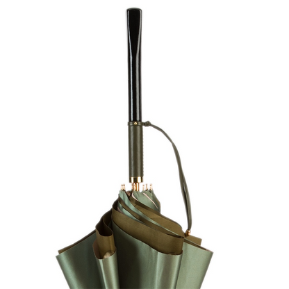 Chic Designer Green Dahlia Manual Opening Umbrella