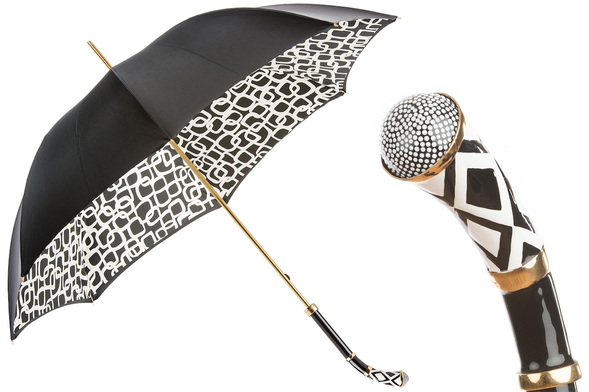Geometries Umbrella – Manual Opening, Enameled Brass Handle