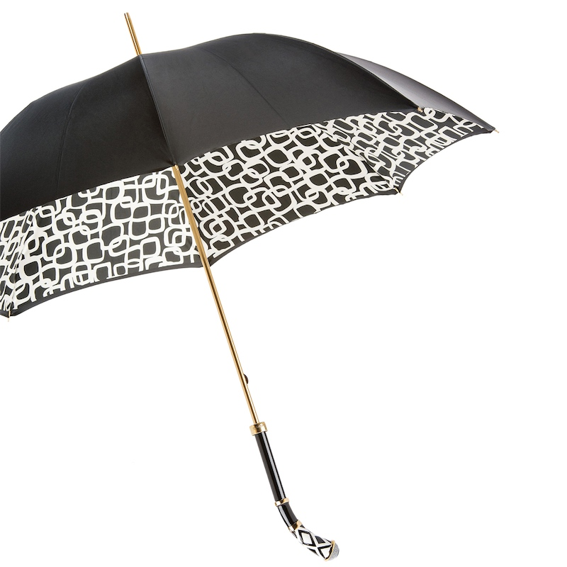 Geometries Umbrella – Manual Opening, Enameled Brass Handle