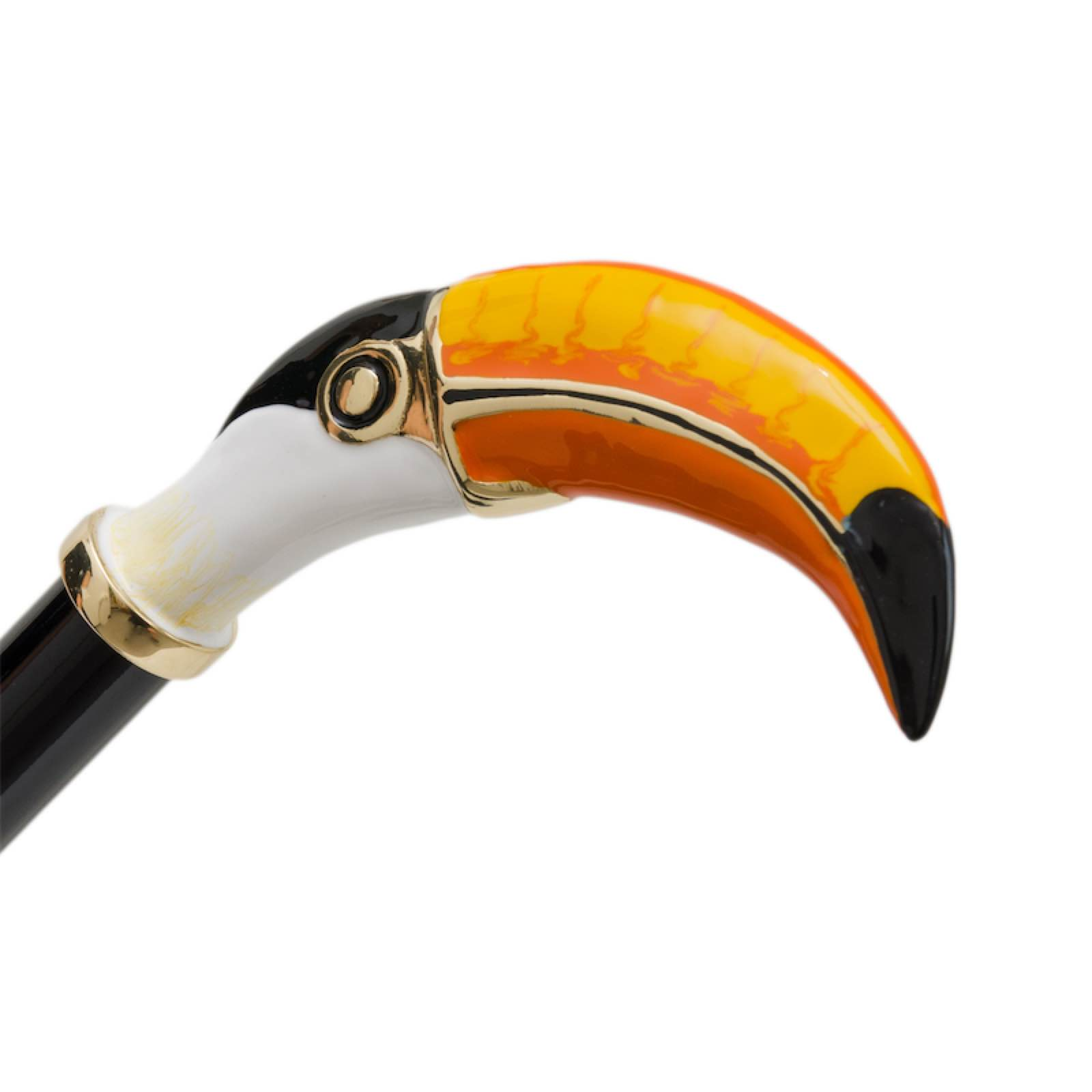 Toucan Umbrella – Manual Opening, Enameled Brass Handle