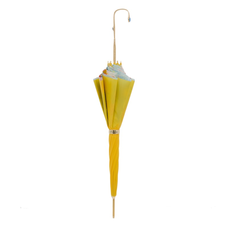 Summer Sunflowers Umbrella – Double Cloth with Jeweled Brass Handle
