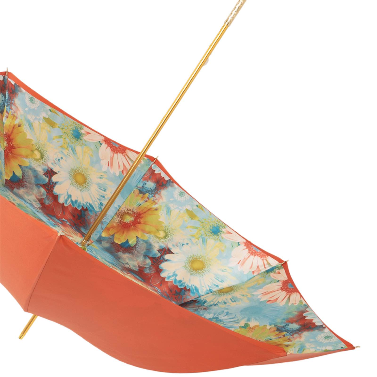 Sunflowers Umbrella – Handmade Italian Elegance with Brass Handle