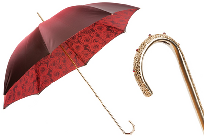 Exclusive Red Roses Umbrella – Double Cloth, Manual Opening