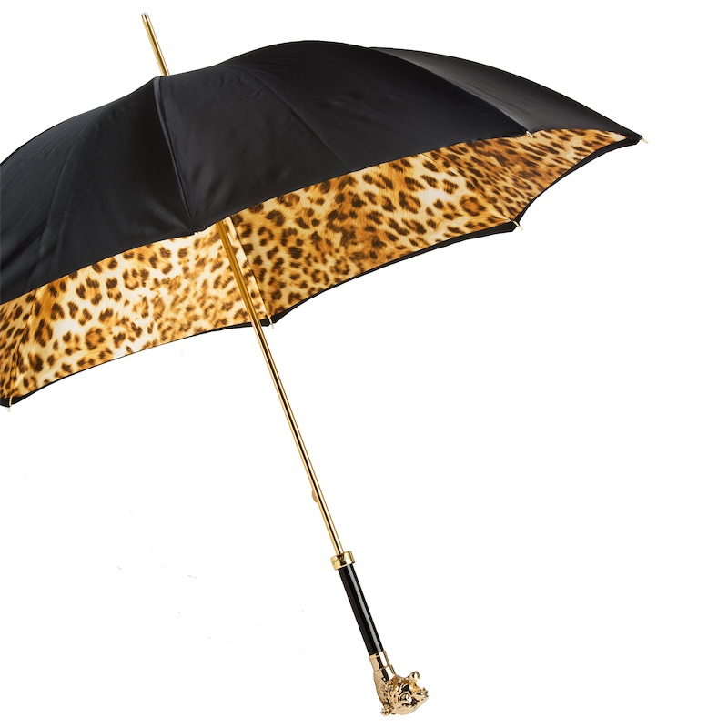 Golden Tiger Manual Opening Double Cloth Umbrella – Handmade in Italy