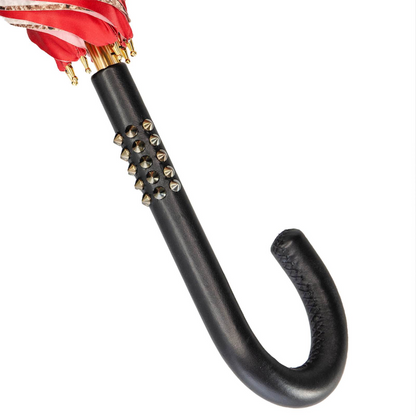 Red Python Umbrella – Manual Opening, Handmade in Italy