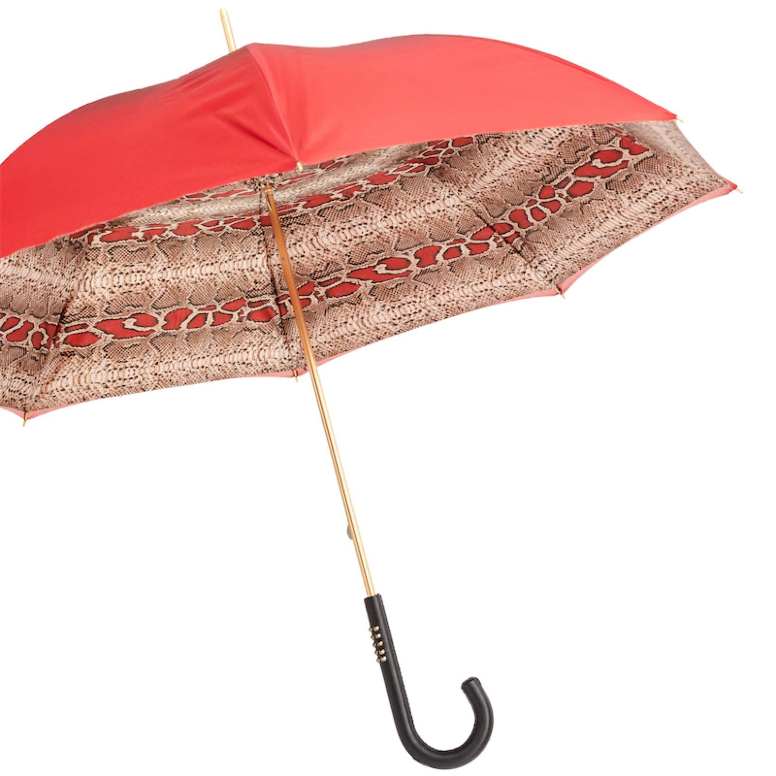 Red Python Umbrella – Manual Opening, Handmade in Italy