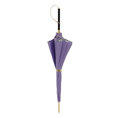 Elegant Lilac Flowers Double Cloth Umbrella – Handmade in Italy