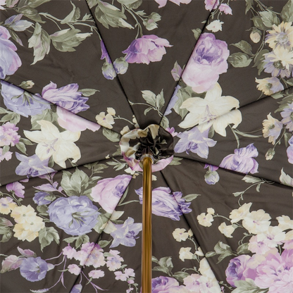 Elegant Lilac Flowers Double Cloth Umbrella – Handmade in Italy