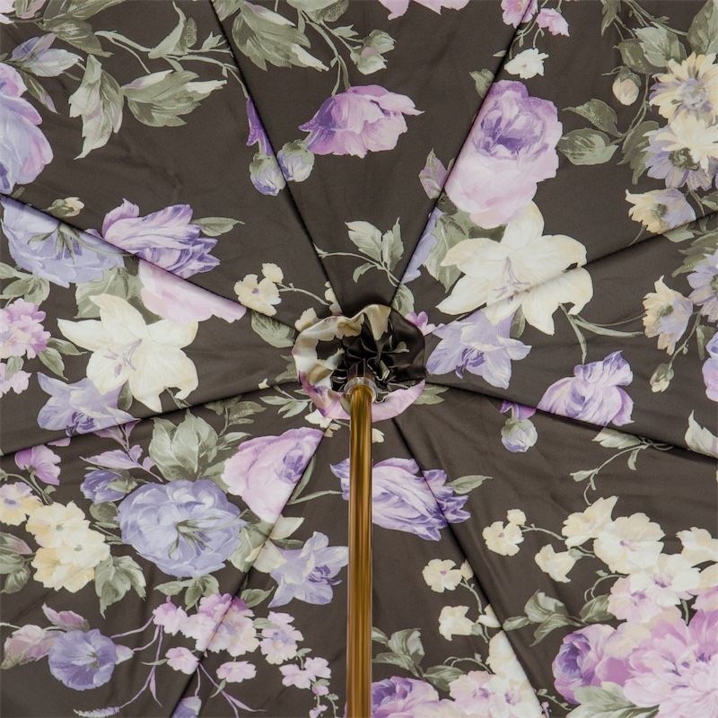 Elegant Lilac Flowers Double Cloth Umbrella – Handmade in Italy