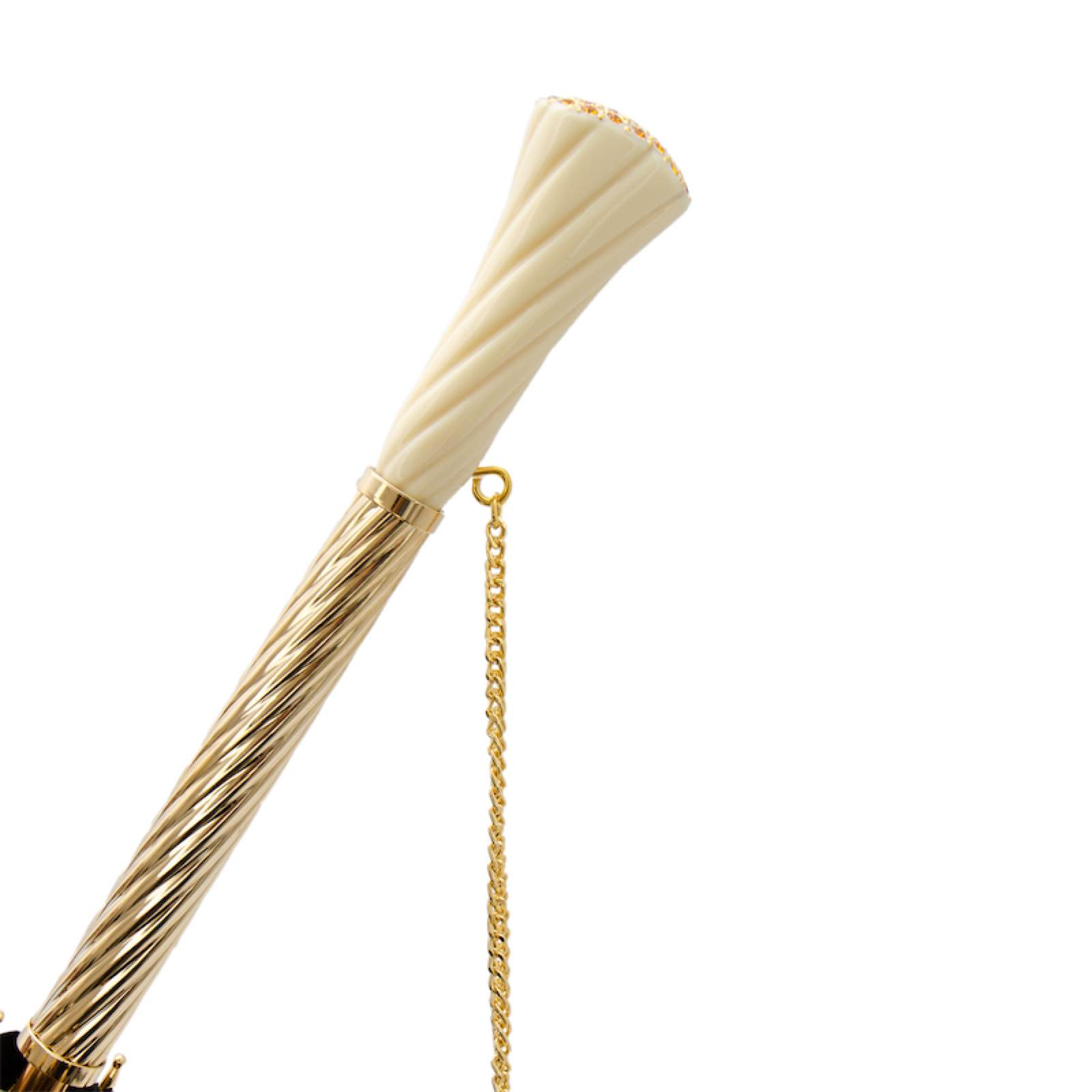 Swarovski Crystal Handle Luxury Vintage Umbrella - Handmade in Italy