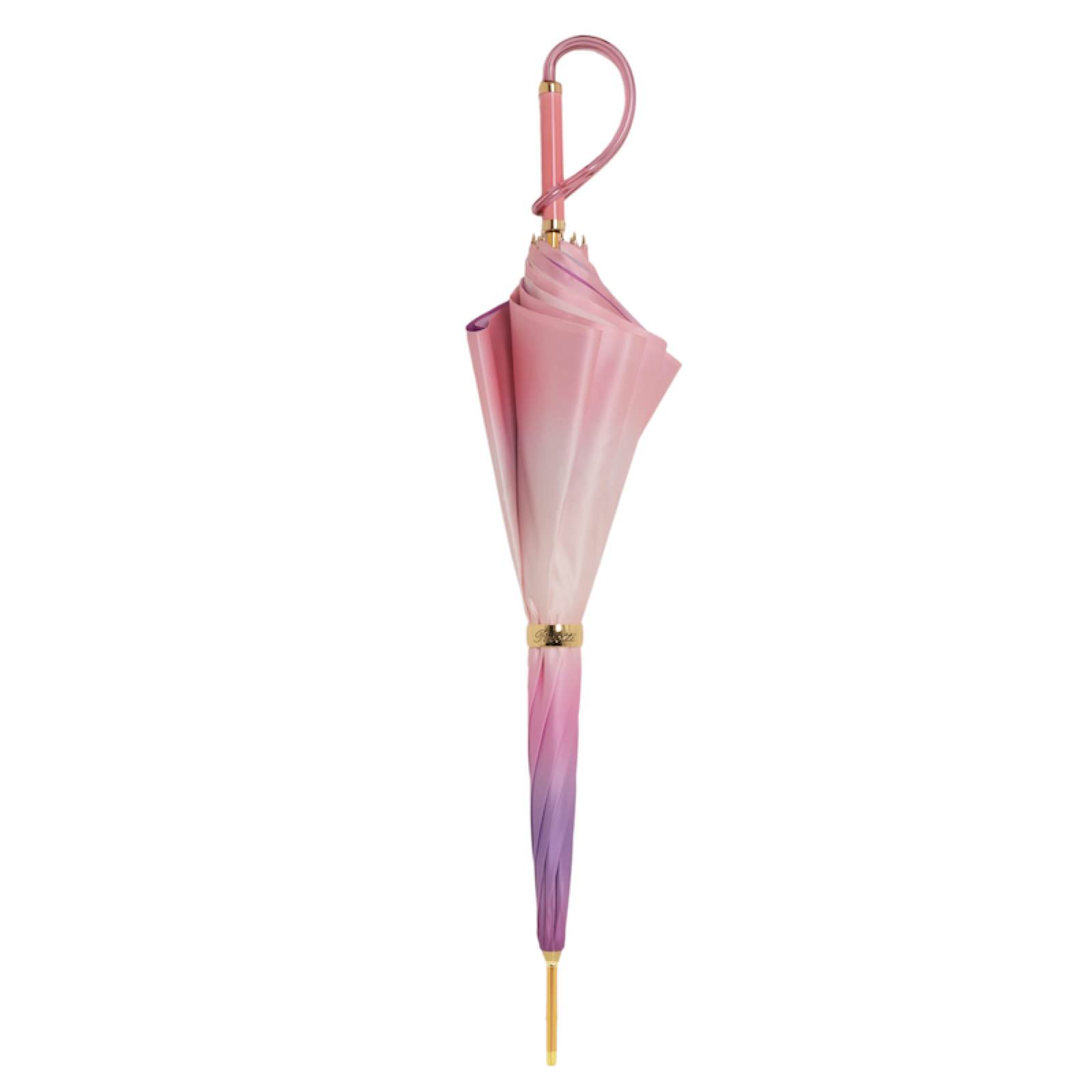 Pink Ombre Umbrella with Acetate Handle, Handmade in Italy