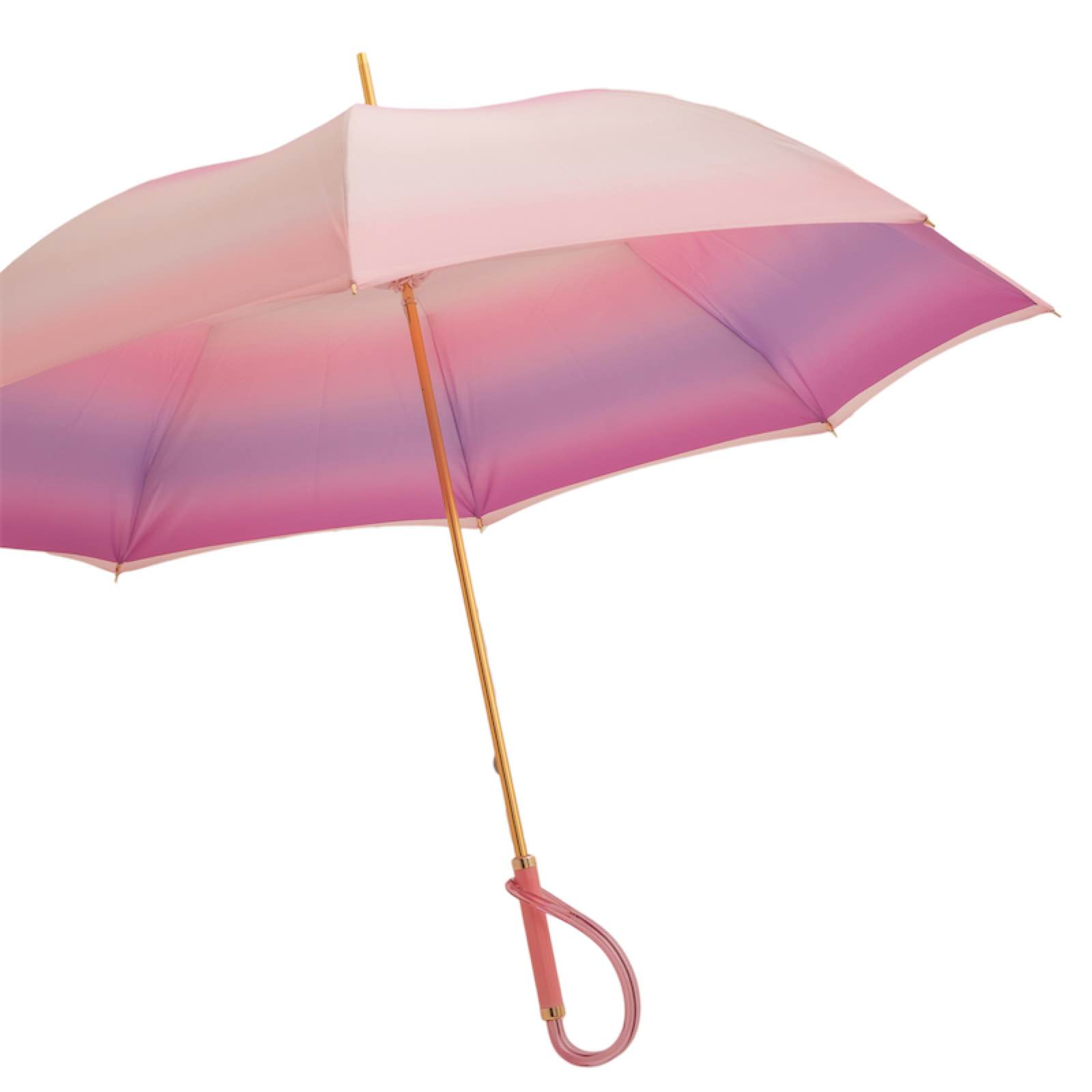 Pink Ombre Umbrella with Acetate Handle, Handmade in Italy
