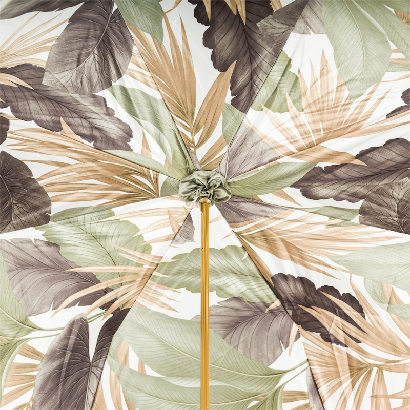 Tropical Umbrella with Bamboo Handle – Double Cloth, Manual Opening