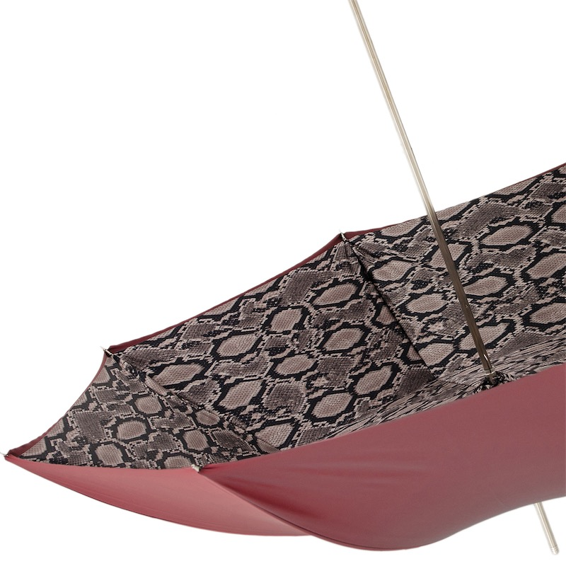 Luxury Python Manual Opening Umbrella – Handmade in Italy
