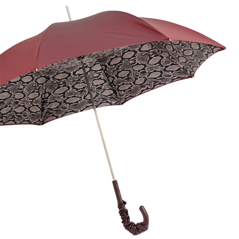 Luxury Python Manual Opening Umbrella – Handmade in Italy