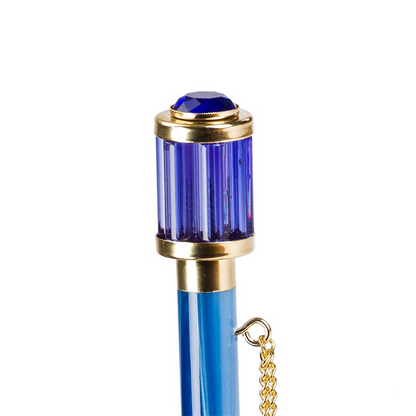 Handmade Blue Animalier Manual Opening Double Cloth Umbrella