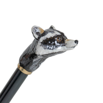 Raccoon Umbrella – Manual Opening with Enameled Brass Handle