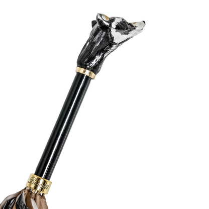 Raccoon Umbrella – Manual Opening with Enameled Brass Handle