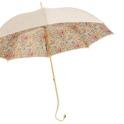 Ivory Romantic Double Cloth Umbrella – Handmade in Italy