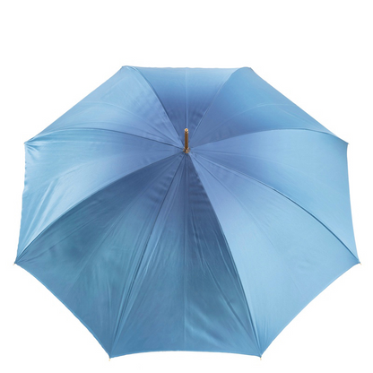 Blue Umbrella with Flowers Inside – Double Cloth, Manual Opening