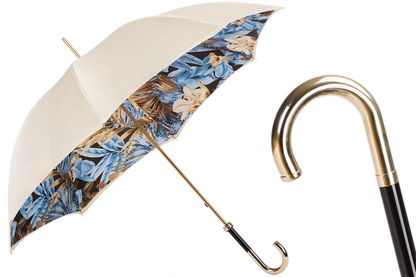 Ivory Designer Jungle Print Umbrella – Handmade in Italy