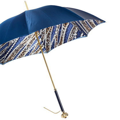 Fantastic Cheetah Print Umbrella with Pearls – Italian Artisan Luxury