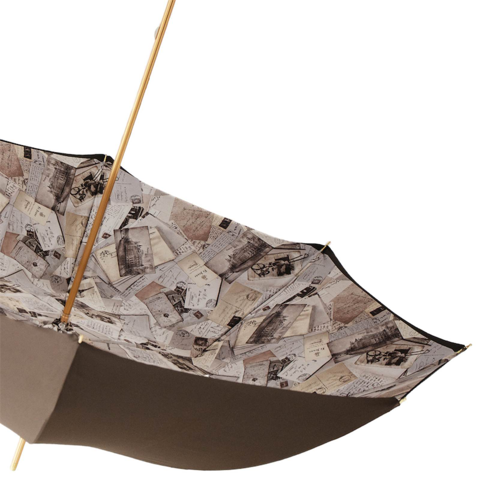 Designer Umbrella Cartoline with Wooden Handle, Handmade in Italy