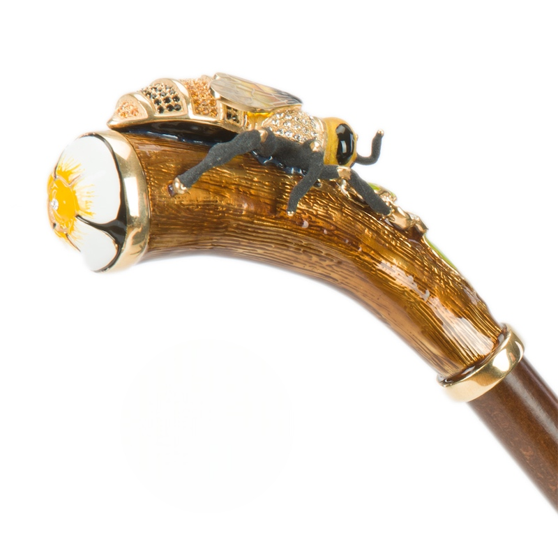 Luxury Swarovski Bee Umbrella, Double Cloth – Manual Opening