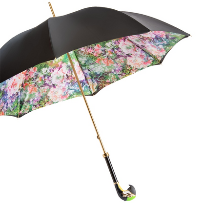 Luxury Parrot Double Cloth Umbrella – Handmade in Italy