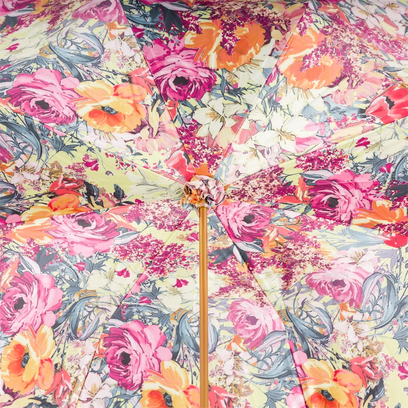 Chic Designer Beautiful Flowered Umbrella – Handmade in Italy