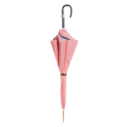 Pink Umbrella with Flowers, Double Cloth – Handmade in Italy
