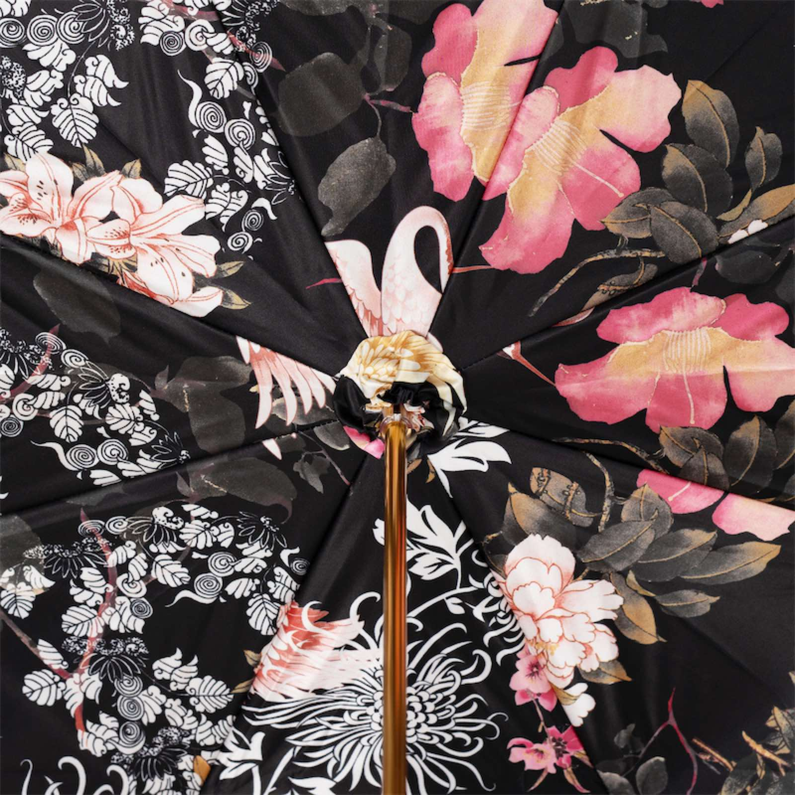 Designer Handcrafted Swan Handle Double Cloth Umbrella