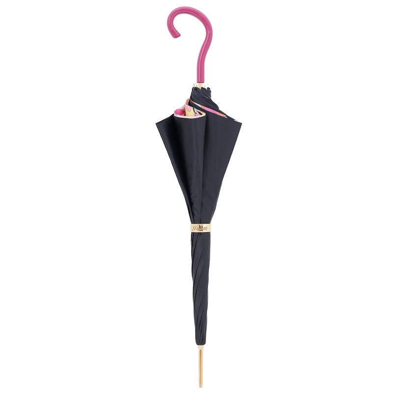 Pink Handle Umbrella, Manual Opening, Handmade in Italy