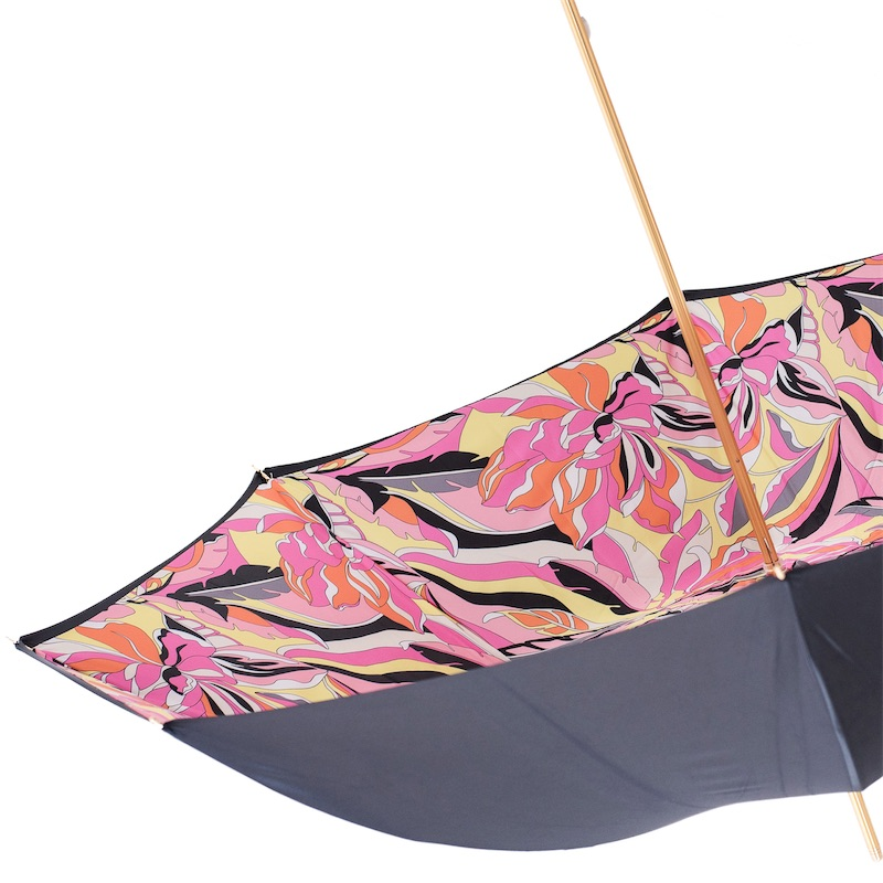 Pink Handle Umbrella, Manual Opening, Handmade in Italy