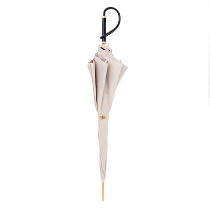 Elegant Ivory Umbrella – Acetate Handle, Handmade in Italy