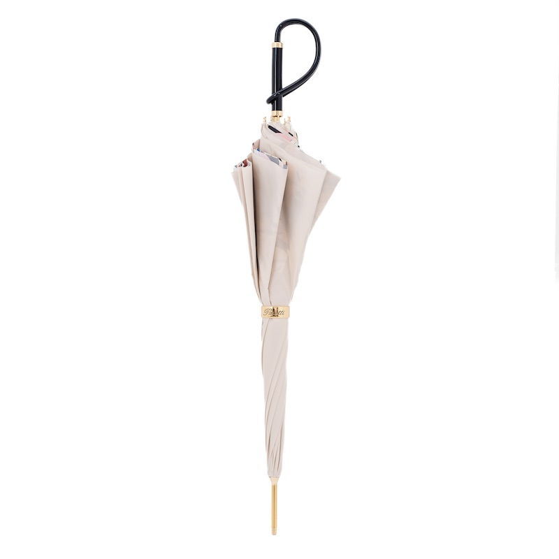 Elegant Ivory Umbrella – Acetate Handle, Handmade in Italy