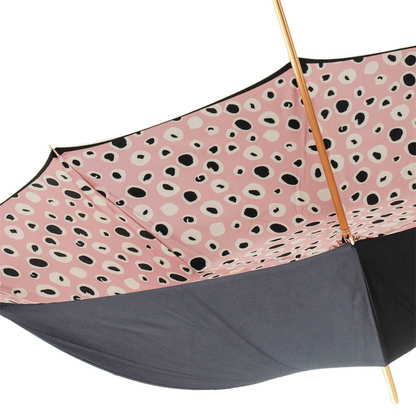 French Bulldog Enameled Brass Handle Woman Umbrella