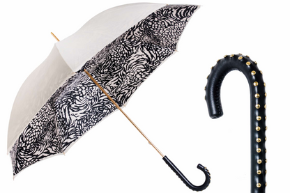 Designer Stylish Classic Umbrella with Leather Handle
