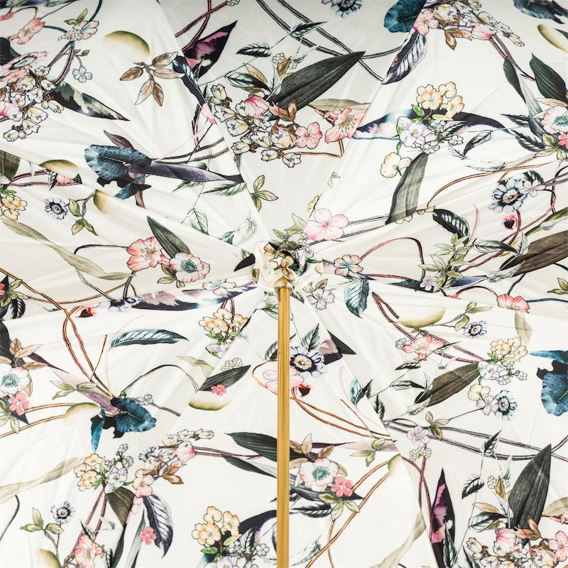 Olive Green Umbrella – Double Cloth with Jeweled Brass Handle