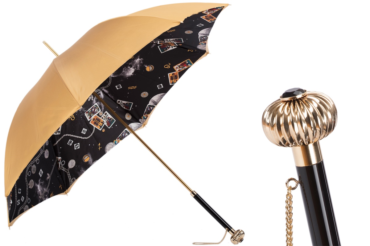 Jeweled Handle Mystery Umbrella, Double Cloth – Manual Opening