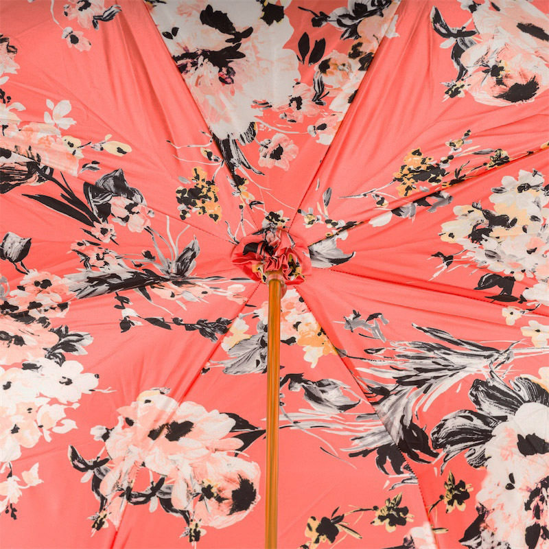 Vintage Swarovski Crystals Flowered Manual Double Cloth Umbrella