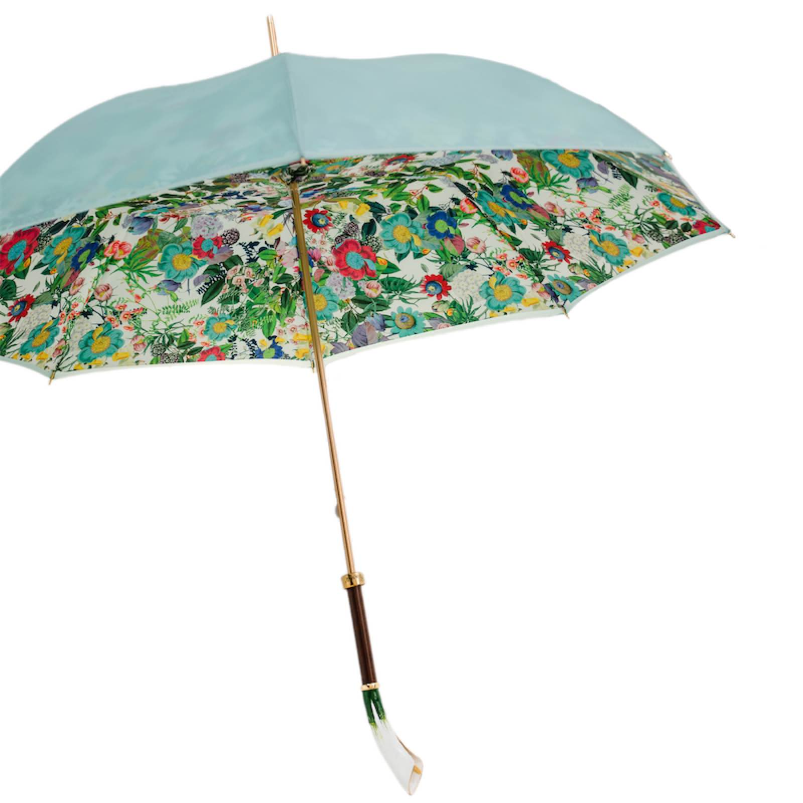 Calla Luxury Umbrella with Enameled Brass Handle – Handmade in Italy