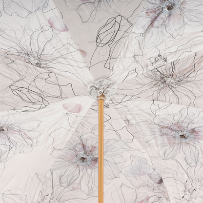 Awesome Ivory Manual Opening Double Cloth Umbrella – Handmade in Italy