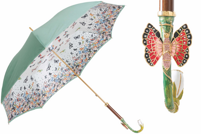 Exclusive Red Butterfly Umbrella with Swarovski Crystals