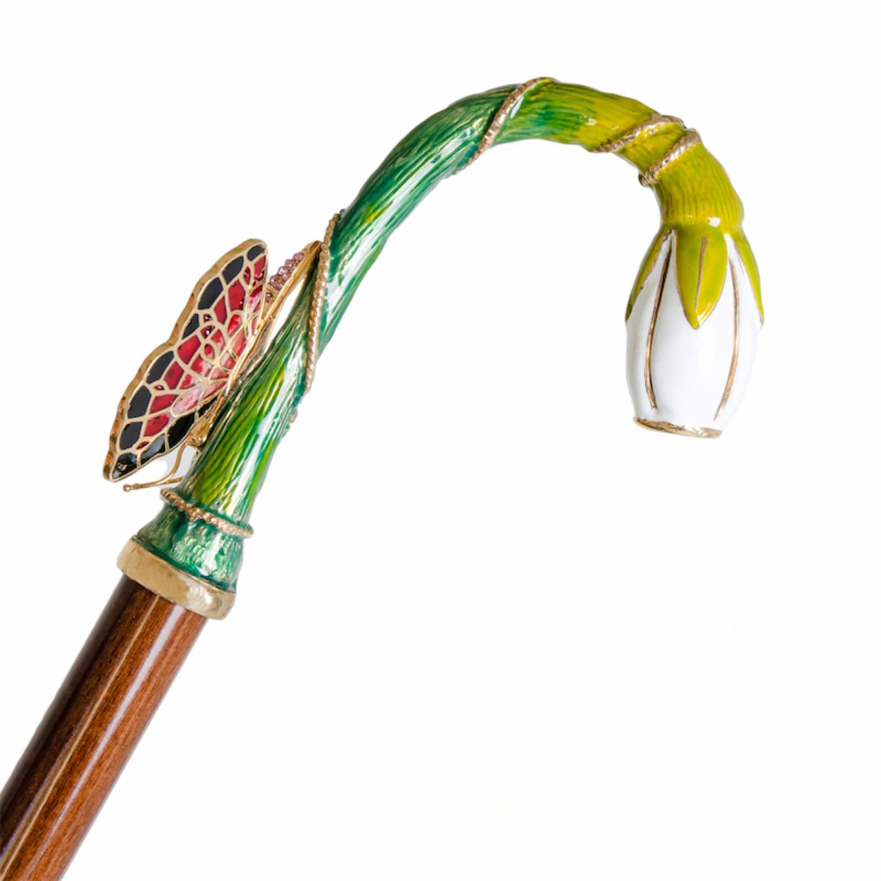 Exclusive Red Butterfly Umbrella with Swarovski Crystals