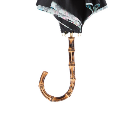 Butterfly Print Umbrella with Bamboo Handle – Handmade in Italy