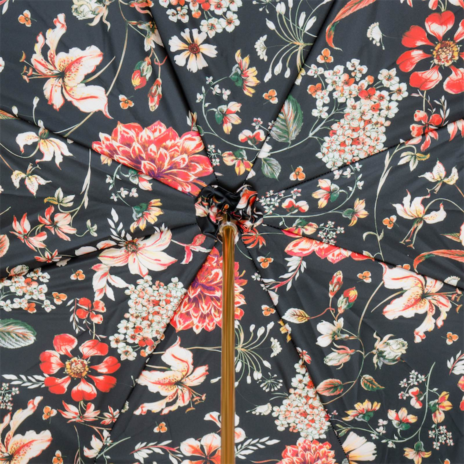 Creamy Flowered Double Cloth Umbrella – Handmade in Italy