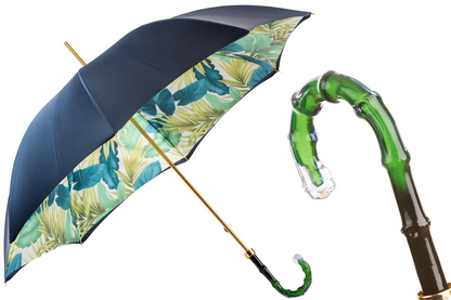 Designer Tropical Umbrella Double Cloth – Handmade in Italy